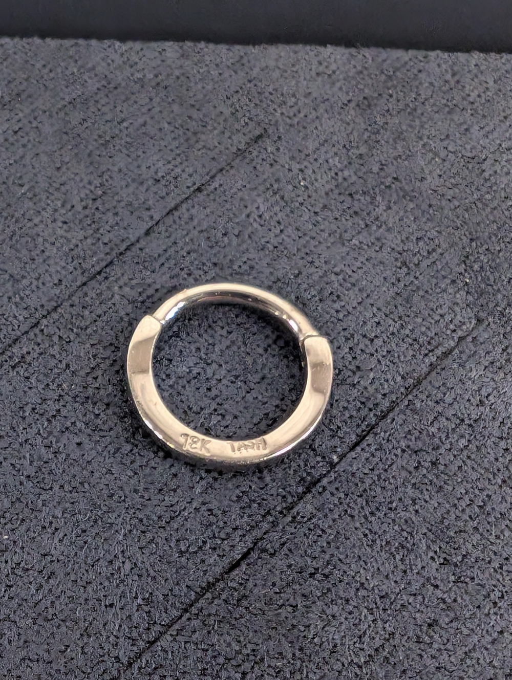 Maria Tash Diamond Horizontal Eternity Hoop White Gold 8mm - Picture 3 of 5